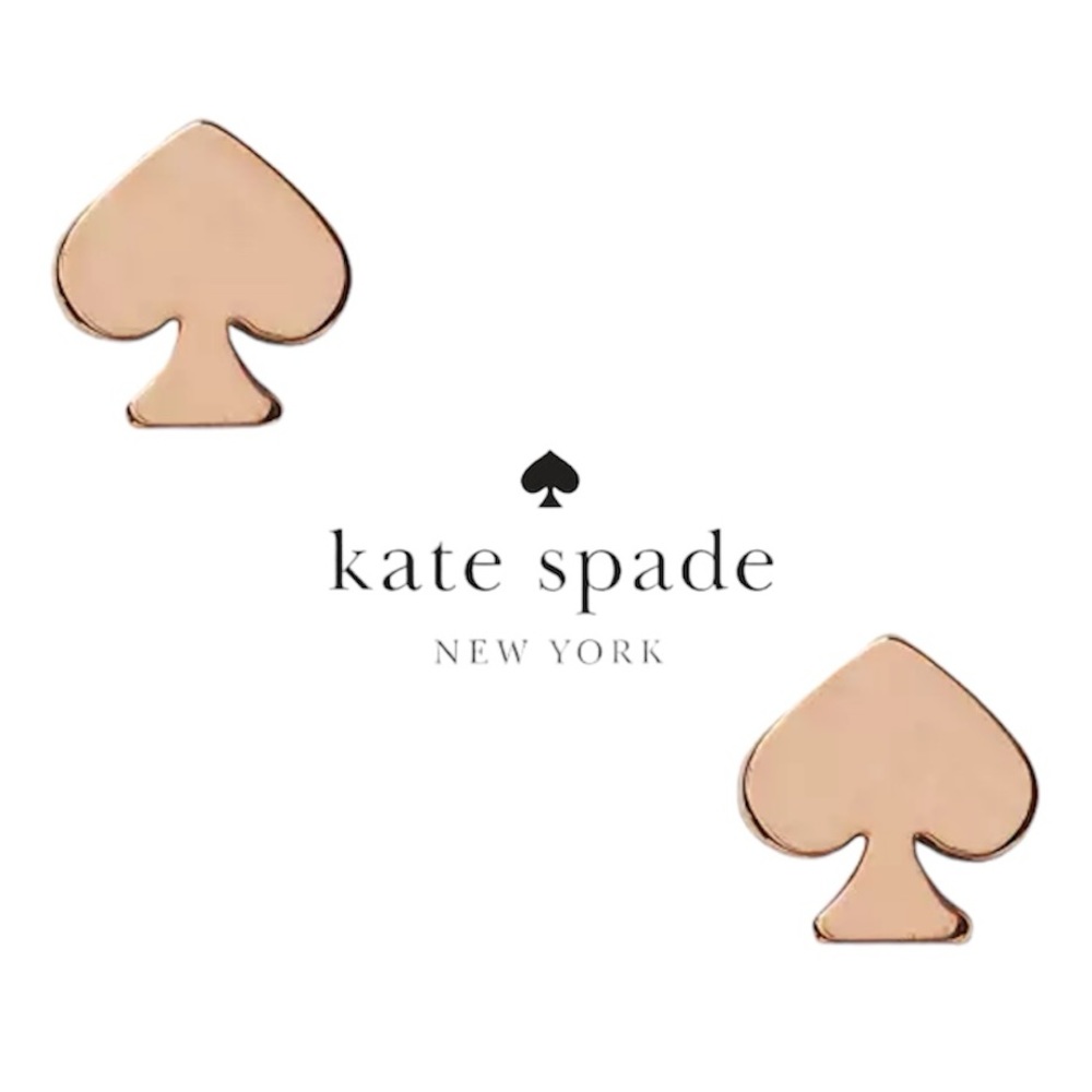 kate spade rose gold signature spade mini stud earrings